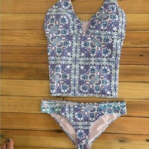 Nanette Lepore Purple and Blue Floral Bikini